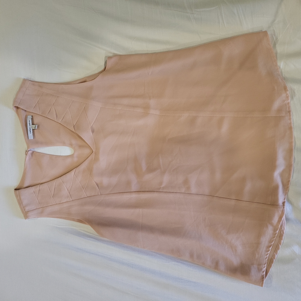 Naked Zebra blush flowy sleeveless top, Large.